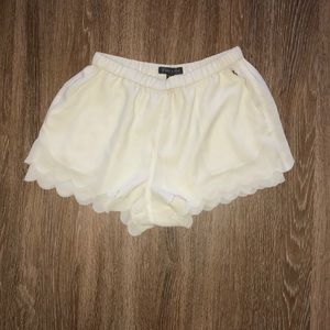 White Flowy Shorts